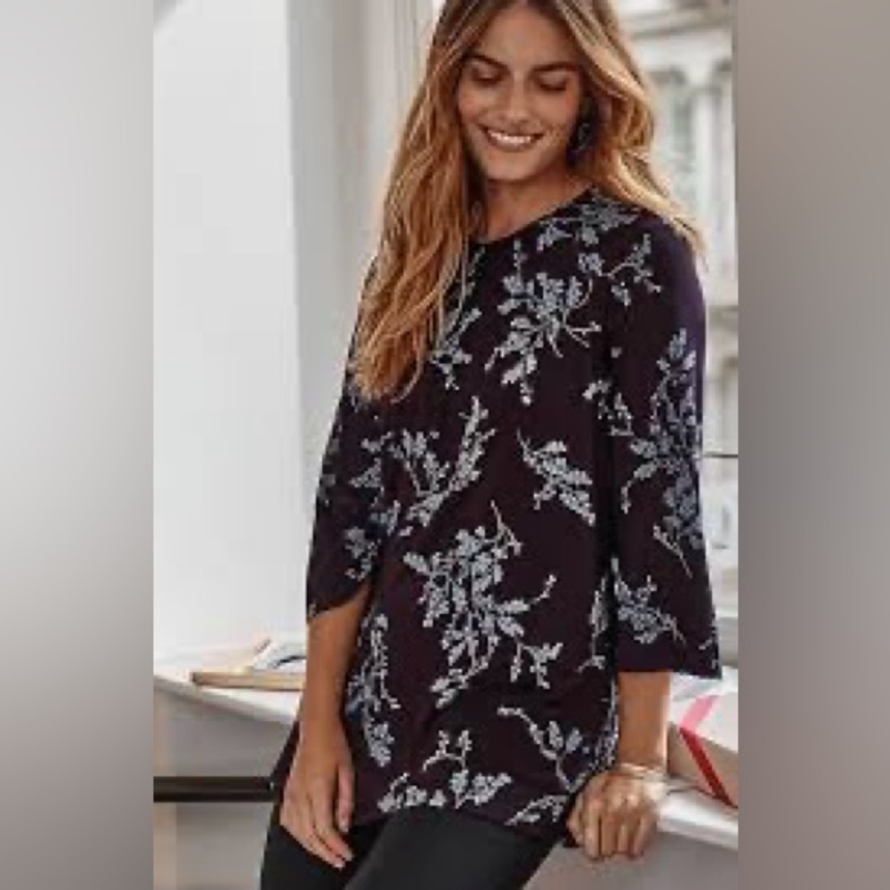 J. Jill Wearever Shirred-Neckline Tunic